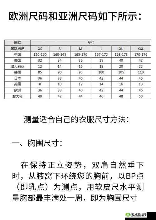 国产尺码和欧洲尺码表 2024：全面解析与对比指南
