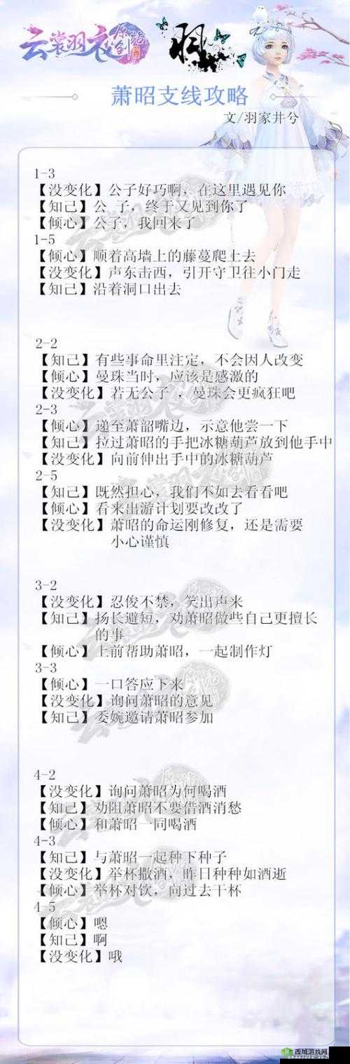 云裳羽衣箫韶支线第二章完美搭配与倾心选项选择攻略